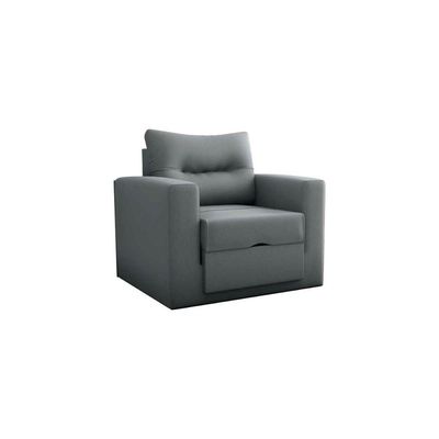 Sofa Cama Poltrona 1 Lugar Solteiro 0,90 Larg Marissol Matrix Suede Cinza