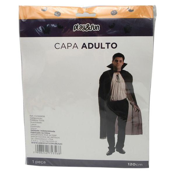 Capa Vampiro Adul Play&Fun Cv244656 Capa Vampiro Adul Play&Fun Cv244656