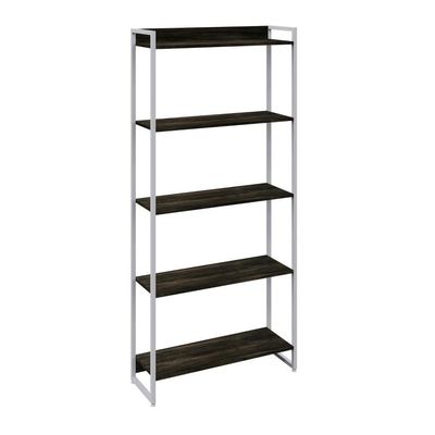 Estante Dynamica 80x30x187cm C/05 Prateleiras Preto ônix / Est.branca Preto ônix / Est.branca