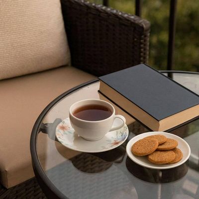 Jogo 12 Xícaras de Café com Pires Porcelana 100ml Tramontina Floratta Restaurante Padaria