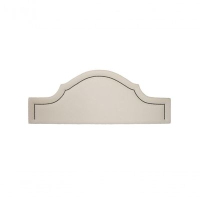 Cabeceira Casal Luxo 140X60 Off White Tachas Fumê