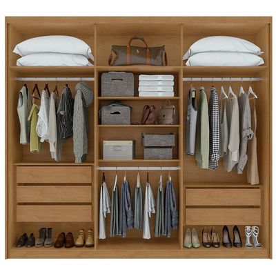 Guarda Roupa Casal 6 Portas áries Lopas Amêndoa Amêndoa