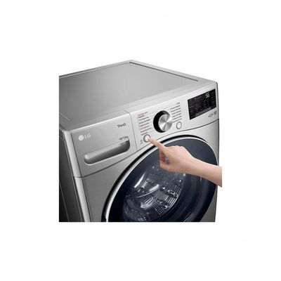 Lava e Seca LG Smart 18kg Inox Look com Inteligência Artificial AIDD WD18SV2S6B 127V