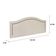 Cabeceira Queen Curva Luxo 160x60 Courino Off White - Tachas Fumê