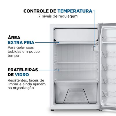 Frigobar Mondial 120L Porta Reversível Branco FGB-01-W120 127V