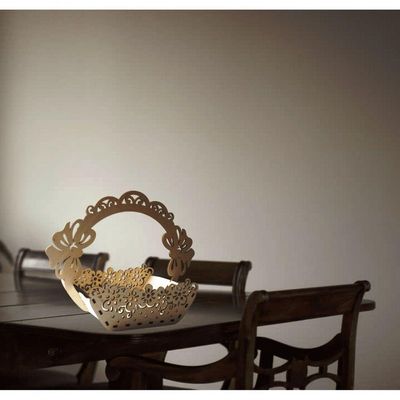 Cesta Com Alça Corte à Laser Em Mdf