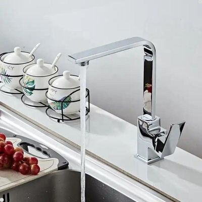 Torneira Gourmet Slim Quadrada Misturador Monocomando Cromada