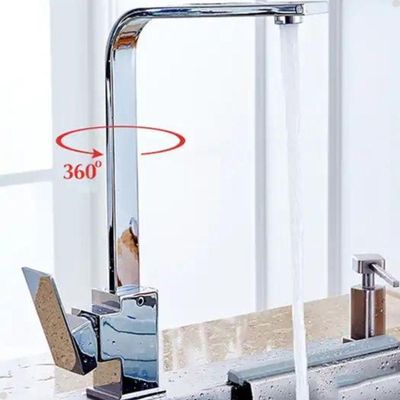 Torneira Gourmet Slim Quadrada Misturador Monocomando Cromada