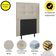 Cabeceira Estofada Cama Box Solteiro 90 Cm Helena Suede Bege