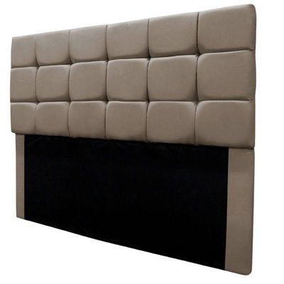 Cabeceira Estofada Cama Box Casal 160 Cm Ananda Suede Cappuccino