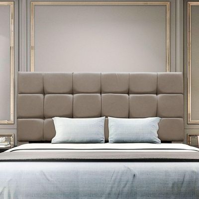 Cabeceira Estofada Cama Box Casal 160 Cm Ananda Suede Cappuccino