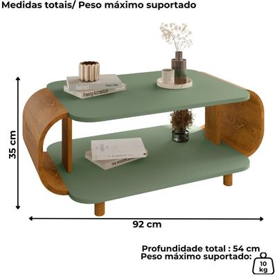 Mesa De Centro Organica Floripa 92 Cm Bechara Pistache Naturalle