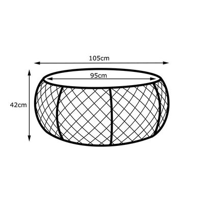 Puff Cleo 105cm Corano Bege Claro