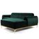 Sofá 3 Lugares Com Chaise Base de Madeira Euro 245 Cm Verde
