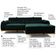 Sofá 3 Lugares Com Chaise Base de Madeira Euro 245 Cm Verde
