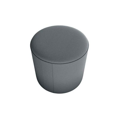 Puff Banqueta Redondo Luxo Copenhage Matrix Veludo Cinza
