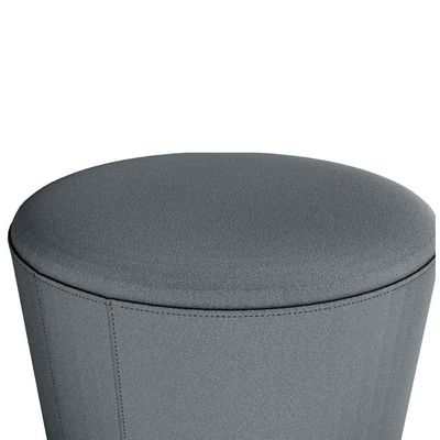 Puff Banqueta Redondo Luxo Copenhage Matrix Veludo Cinza