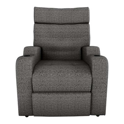 Poltrona Do Papai Reclinável Premium Com Porta Copos E Porta Controle Toro Matrix Linho Chumbo