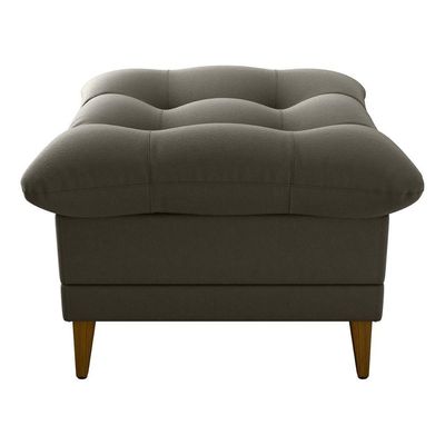 Poltrona De Amamentação Com Puff Luxo Confortável Montreal Matrix Suede Capuccino