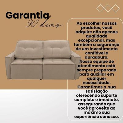 Sofá Retrátil Reclinável 2 Lugares Para Recepção Suede Bege