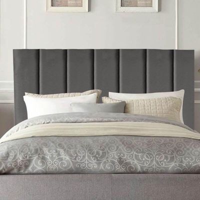 Cabeceira Estofada Cama Box Solteiro 100 Cm Carolina Linho E Frame Cor:cinza