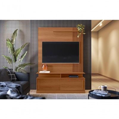Painel Home Chicago P- Tvs Até 60'' 2 Portas C- Prateleira - Jequitiba