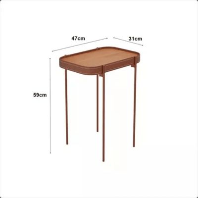 Mesa Lateral Mavi P 47x31 Nature Com Pes Metal Cobre