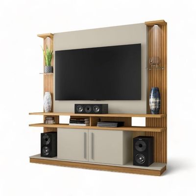 Home Para Tvs 55 York Led Cinamomo E Off White Ripado Bechara