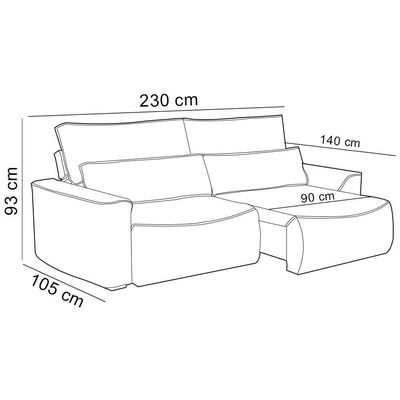 Sofá 3 Lugares Retrátil Reclinável Para Sala De Estar 230cm Odilon F04 Linho Creme - Lyam Decor