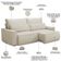 Sofá 3 Lugares Retrátil Reclinável Para Sala De Estar 250cm Odilon F04 Linho Creme - Lyam Decor