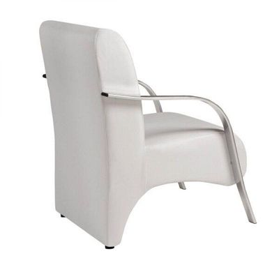 Kit 4 Poltronas 1 Lugar Vênus Pé Alumínio Courino Branco