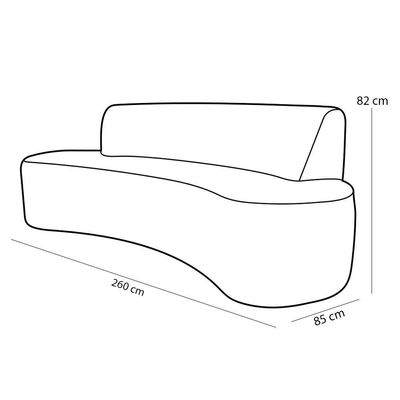 Sofá 4 Lugares Sala de Estar 260 Cm Bélgica Veludo Verde