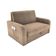 Sofá Cama 2 Lugares Compacto Com Baú 145 Larg Daiane Matrix Suede Bege
