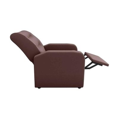 Poltrona Do Papai Reclinável Classic Matrix Suede Marrom