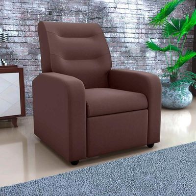Poltrona Do Papai Reclinável Classic Matrix Suede Marrom