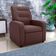 Poltrona Do Papai Reclinável Classic Matrix Suede Marrom