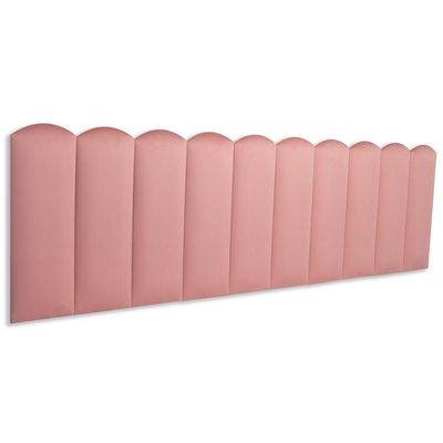 Cabeceira King Kit 10 Placas Modelo Nuvem - Suede Rosê
