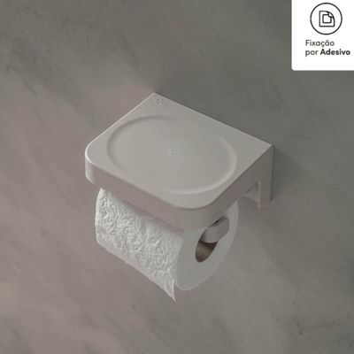 Porta Papel Higiênico de Parede Bege Eleve Ou Fechado Banheiro