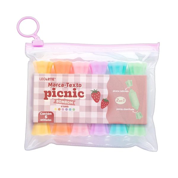 Kit Mini Marcador de Texto Leonora Bombom 6 Cores Kit Mini Marcador de Texto Leonora Bombom 6 Cores