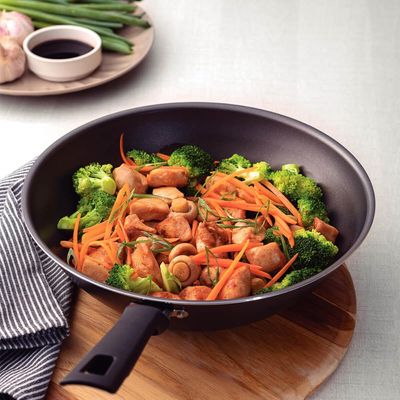 Frigideira Wok Tramontina Loreto 28cm Panela Antiaderente 3,6L Revestimento Starflon Max Grafite