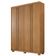Guarda Roupa Lisboa 4 Portas Ripado 3 Gavetas 8 Prateleiras Cinamomo