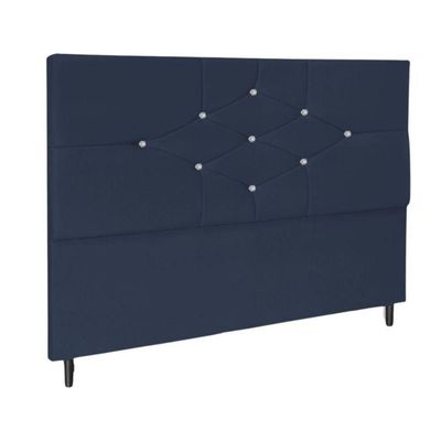 Cabeceira Cama Box Queen 195 Cm Camboriú Azul Marinho