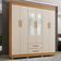 Guarda Roupa Leblon 6 Portas 2 Gavetas 7 Prateleiras Cinamomo Off