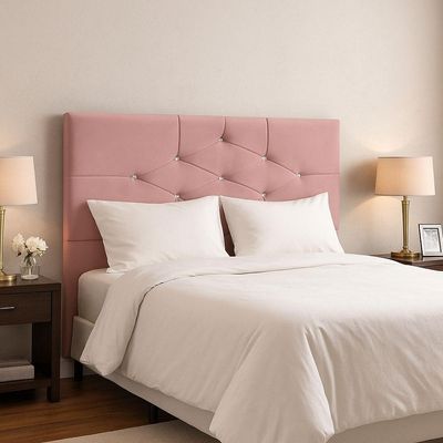Cabeceira Cama Solteira 90 Cm Virgínia Suede Rosa