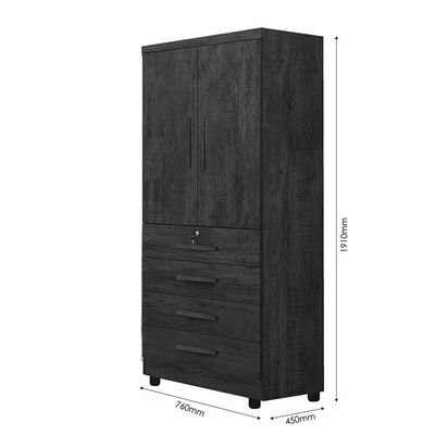 Guarda Roupa Camiseiro New Maia 2 Portas 4 Gavetas - Benetil Cinamomo