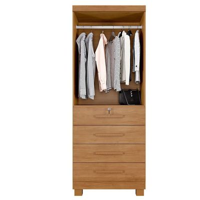 Guarda Roupa Camiseiro New Maia 2 Portas 4 Gavetas - Benetil Cinamomo