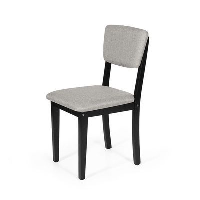 Mesa De Jantar Redonda Gabi Preta 4 Cadeiras Estofadas