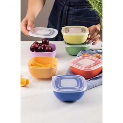Pote Em Polipropileno Com Tampa Transparente 300 Ml Cores Diversas Mixcolor Tramontina