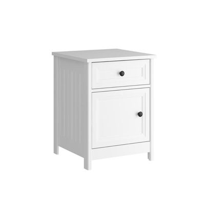 Mesa de Cabeceira 1 Gaveta 1 Porta -114 Branco Ditália