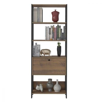 Estante para Livros 1 Porta Basculante 4 Prateleiras Artely